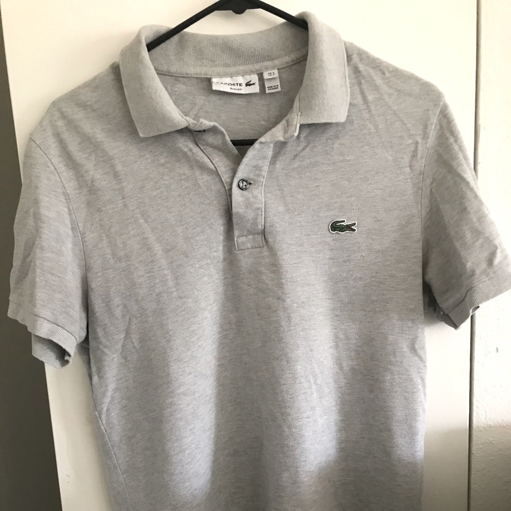 Small Slimfit Lacoste Polo Light Grey